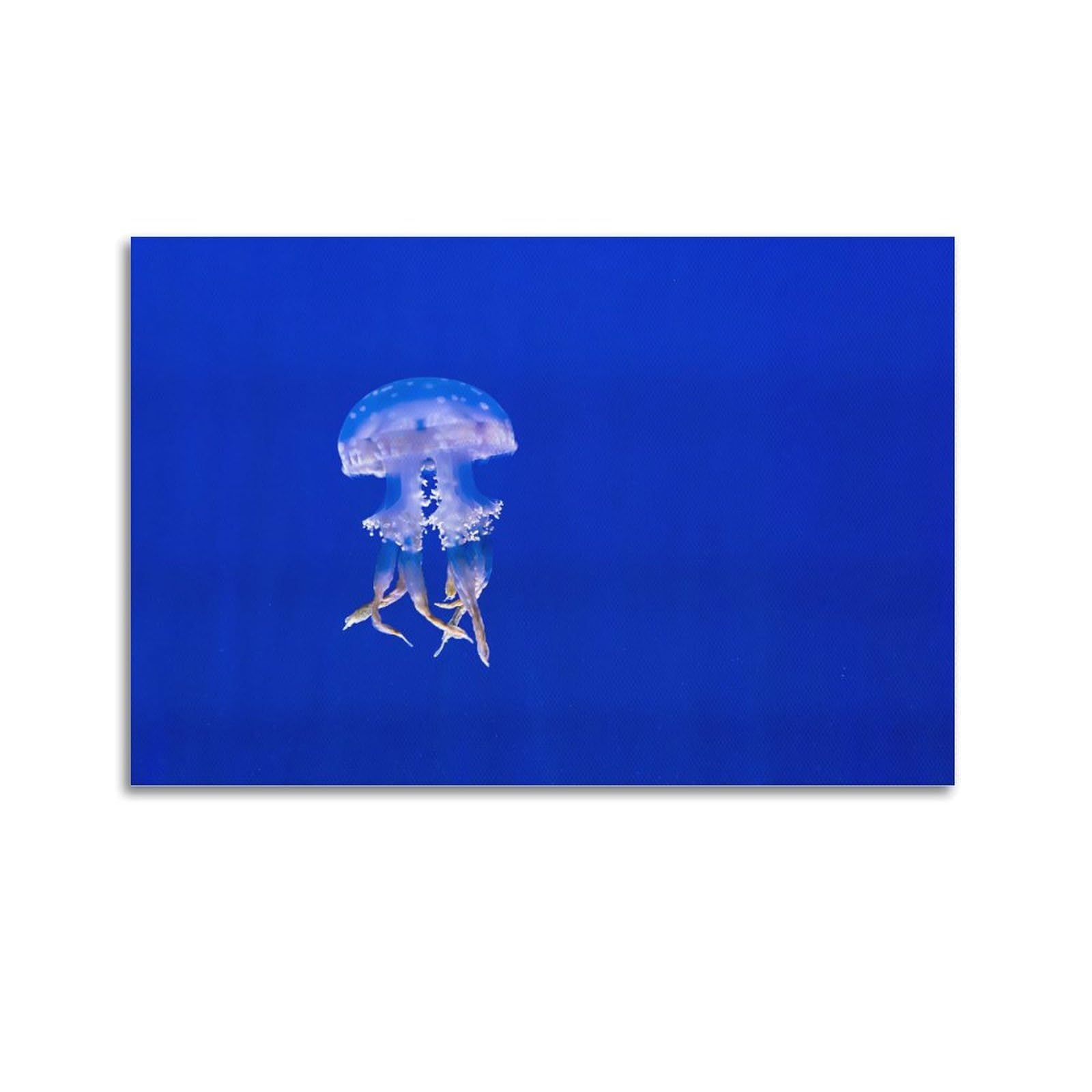 CXHJCA Sea Life Poster Jellyfish Poster Decorative Painting Canvas Wall Posters And Art Picture Print Modern Family Bedroom Decor Posters 16x24inch(40x60cm)