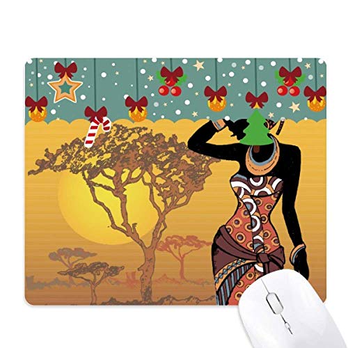 Tapis de souris femme Noir motif faune sauvage avec bordures anti-effilochage