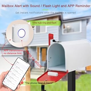 Smart Mailbox Alarm,Wireless Mailbox Alert for Delivered Mail Wi-Fi, Tuya Mailbox Notification Sensor 800ft Long Range, Waterproof Mailbox Sensor