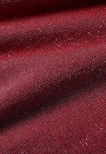 Women's Turtleneck Sweater Pullover Glitter Tops Soft Knitted Sweaters3