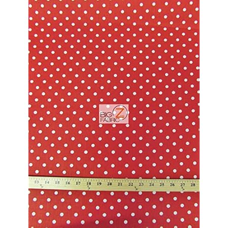 amazon com white red big polka dots print poly cotton fabric 58 59 width sold by the yard p99