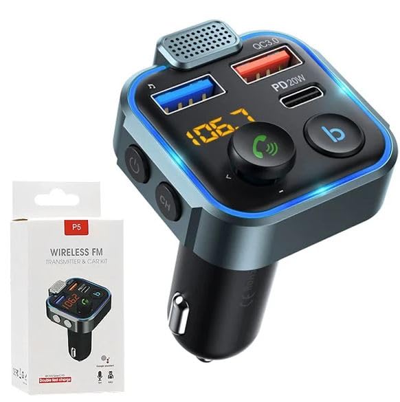 TRANSMITER FM 12/24 V BLUETOOTH 2 X USB + PD 20 W