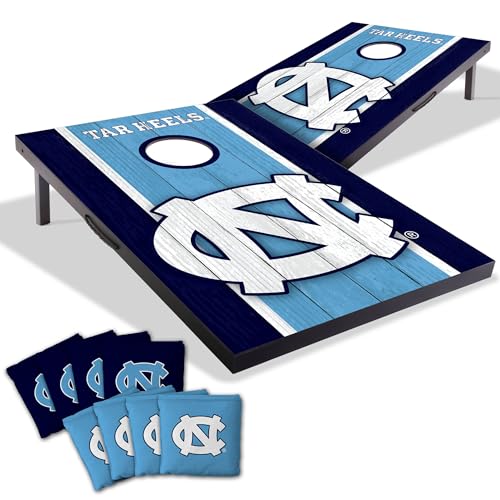 YouTheFan NCAA North Carolina Tar Heels 2' x 3' Portable Cornhole Game with Logo Bags