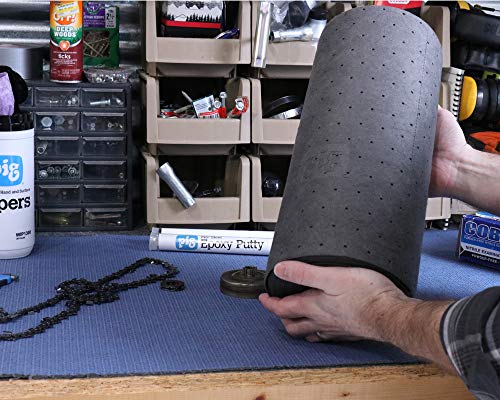 Oil Absorbent Mat Roll for Garage by New Pig | Oil Mats for Garage Floor | Garage Car Mat | Oil Spill Mats | 15" x 50' Roll | Absorbs up to 3.3 Gallons