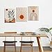Mid Century Wall Art Boho - Minimalist Botanical Canvas Pictures Modern Bohemian Canvas Prints Wall Decor Neutral Abstract Artwork Living Room Bedroom Bathroom Kitchen Office 12