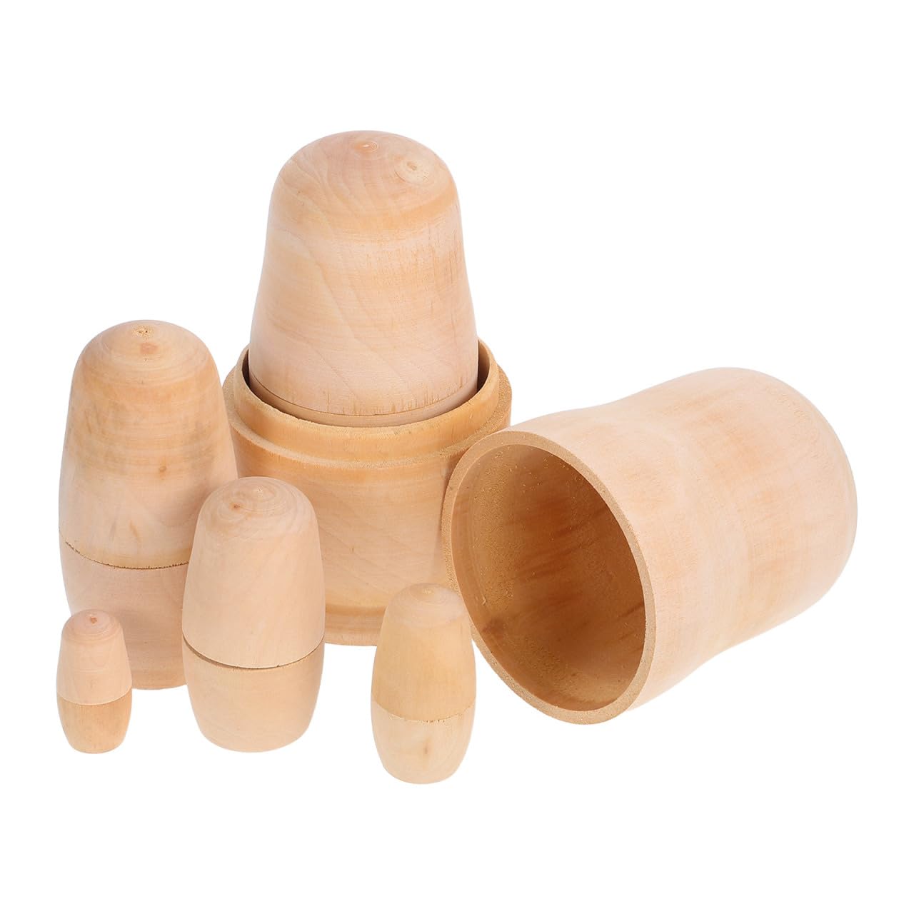 Amazon | iplusmile マトリョーシカ 7個セット 未塗装 木製ロシア人形