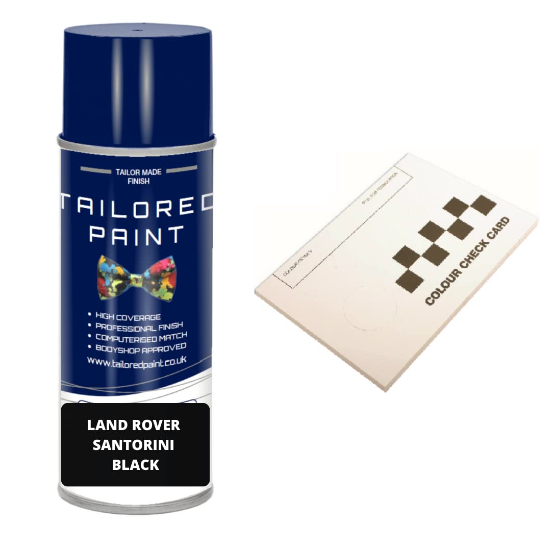 Aerosol Spray Paint For Land Rover New Defender L669 Santorini Black 1AG, 820, LRC820, PAB Includes Colour Check Card (Aerosol Spray Paint)