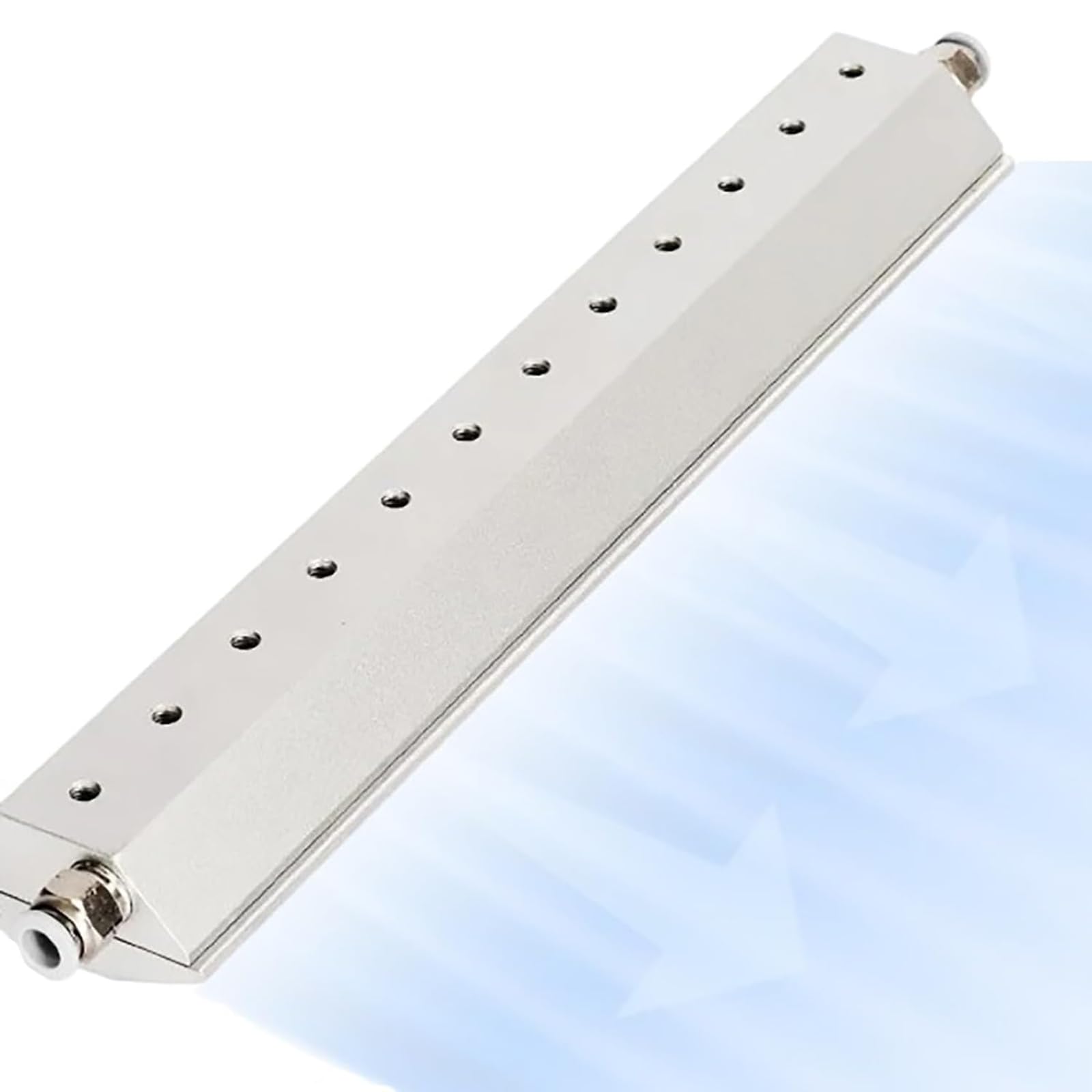 Soffiatore a lama d'aria, lama in lega di alluminio per soffiare polvere con filettatura da 1/4", spazio di uscita 0,05 mm, ideale per la rimozione di polvere e acqua nelle linee di produzione