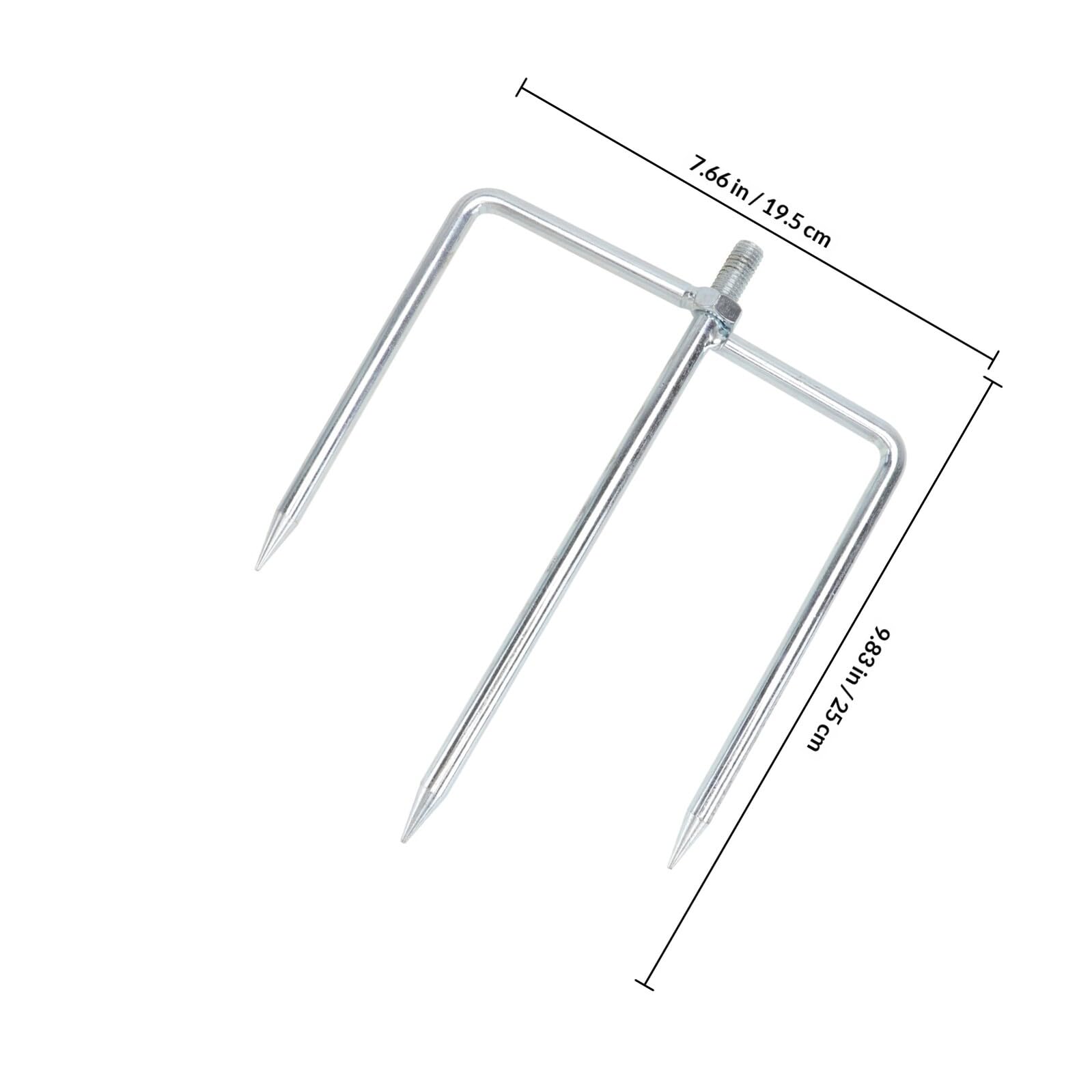 Wspornik parasola plażowego ze stali nierdzewnej, 12 mm, uchwyt Quick-Fix, zestaw 2 szt., akcesoria do parasola na zewnątrz i ogród, łatwy montaż
