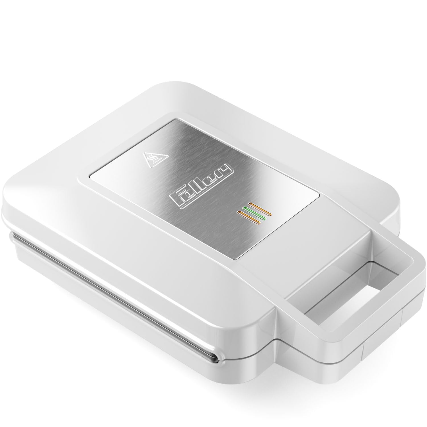 Feller Germany 1200W 4 Slice Sandwich Maker, Non-Stick DuPont Coating, Auto Temperature Control, 3 LED Indicator, Cool-Touch Handle, Easy to Clean, 2Y Guarantee SM400 UAE (White)