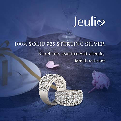 Jeulia Brilliant Diamond Band Rings for Women cz 925 Sterling Silver Ring Wedding Engagement Anniversary Promise Ring Bridal Sets Jewelry3