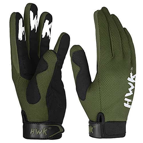 Hwk Motorcycle Gloves For Men & Women Motocross Riding Driving Tactical Cycling Biker Moto Racing All-Purpose Gloves (Military Green, S) #TOP3