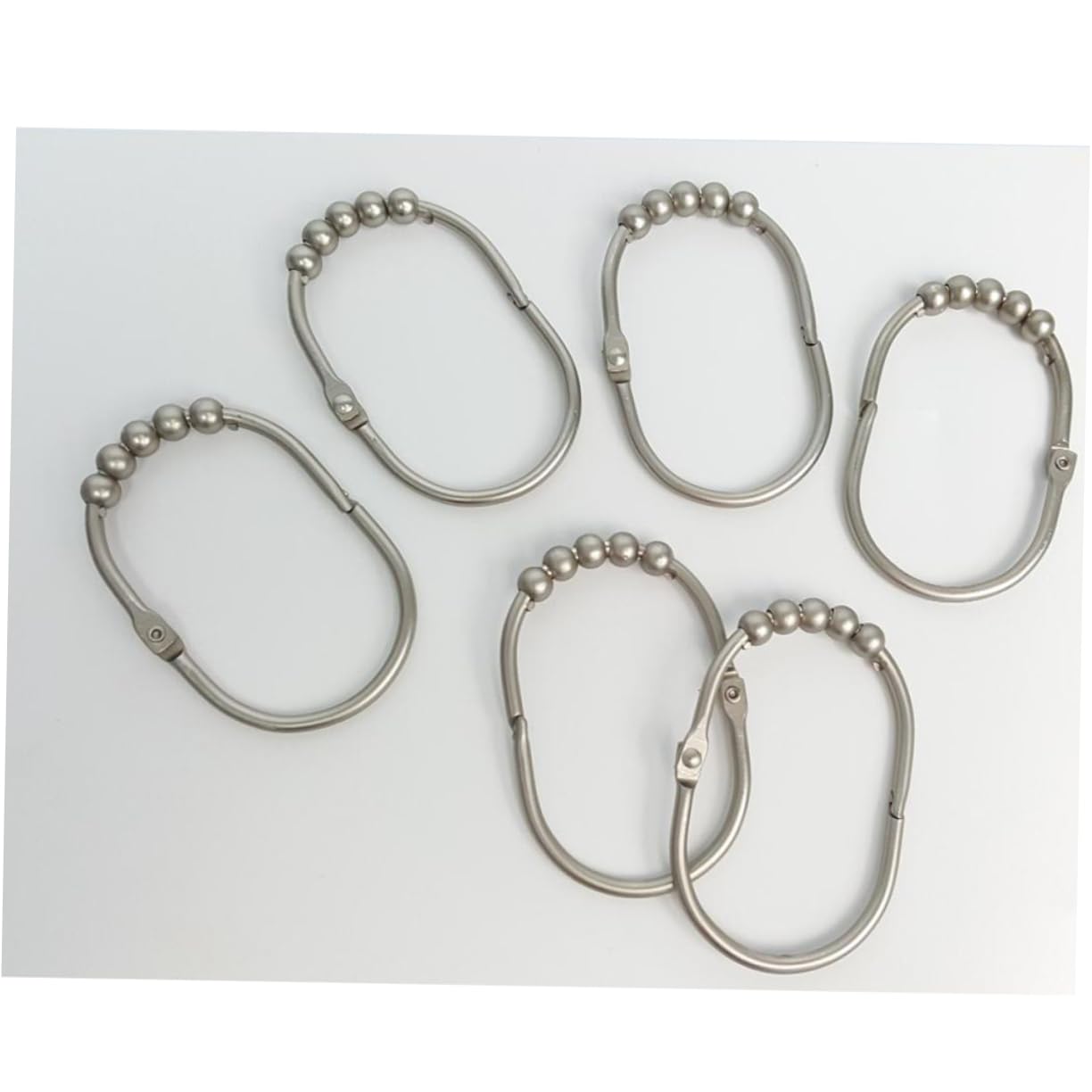 MUCKLILY 12pcs Shower Curtain Hook Shower Hooks with Clips Brushed Nickel Shower Hooks Shower Rod Rings Shower Curtain Rings Bronze Shower Curtain Rod Bronze Shower Curtain and Rings