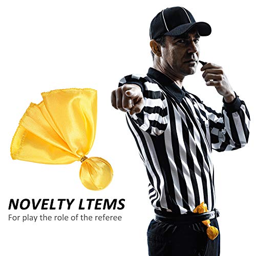 image for Gejoy 4 Pieces Penalty Flag Football Flags Football Referee Flag with 