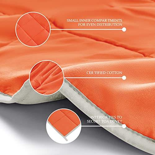 CYMULA Weighted Blanket for Adults (15lbs 48"x72" Twin Size) - Cooling Breathable Heavy Blankets for Summer Winter - Ultra Microfiber Soft Comfort Throw with Glass Beads - Gifts for Men/Women