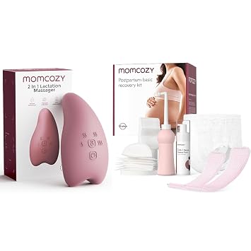 Momcozy Warming Lactation Massager Pro & Postpartum Recovery Essentials Kit