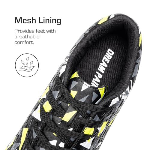 DREAM PAIRS Men's Soccer Cleats Adult Football Shoes Lace-Up Firm Groud Athletic Outdoor Trainning Soccer Shoes