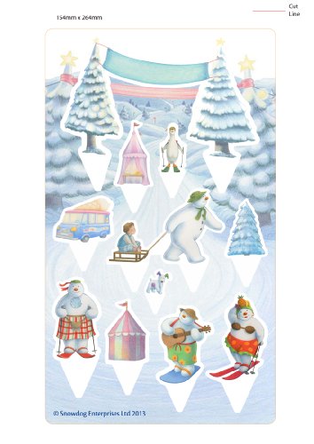 Creative Party The Snowman and Snowdog - 2 White Cake Toppers for Christmas