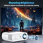 GROVIEW Projector, 15000lux 490ANSI Native 1080P WiFi Bluetooth Projector, 300'' Video Projector, Supports 4K & Zoom, 5G Sync, Compatible with HDMI USB/ AV/ Smartphone/ Pad/ Laptop/ DVD/ TV Stick/ PS5 - Image 2