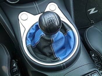 370z Black MOMO Combat Evo Chrome Black Leather Gear Shift
