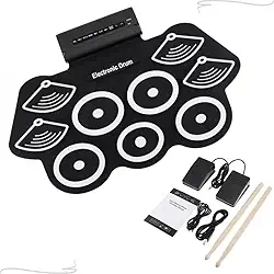 Bateria Eletrônica Portátil Profissional Instrumento Musical 9 Pads Drum