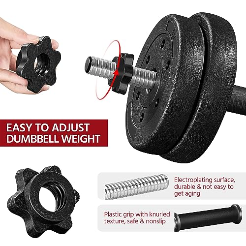 Yaheetech 30KG/25KG/20KG/15KG Adjustable Dumbbells Weight Lifting Training Set Dumbbells Set (sold as a pair) Home Gym Fitness for Men/Women - Image 5