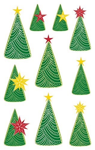 Preisvergleich Produktbild AVERY Zweckform 52893 Weihnachtssticker, Weihnachtsbaum, 13 Aufkleber