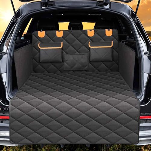 ATTLGR Protection Coffre Voiture Chien Pour Toyota Yaris Cross Hybrid 2021-2024,Imperméable Et Antidérapant Animaux Tapis Voyage,Pliable Siège Arrière Protection