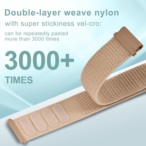 Correa de nylon para reloj Garmin 22 mm hook and loop miniatura 3