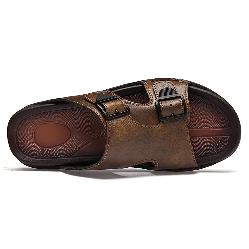 Mens Slide Sandals Casual Slip On Beach Sandals Durable Non-Slip Sole Adjustable Strap for Summer4