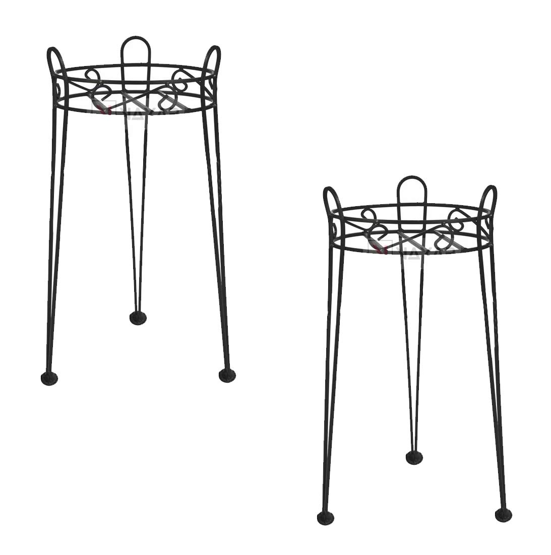 NAYAB Wrought Iron Long Hairpin Scroll Plant Holder Stand Rack, 24 inches height 10 inch diameter, 2 Pieces (B07WWG9GQ7) Amazon Price History, Amazon Price Tracker