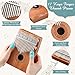 Resholder Rain Drum for Outside Garden Thumb Piano Kalimba Musical Instruments Set 8 Notes 6 Inches Steel Tongue Drum 17 Keys Finger Piano for Adult Beginners Gift for Christmas(Moss-flower Blue)