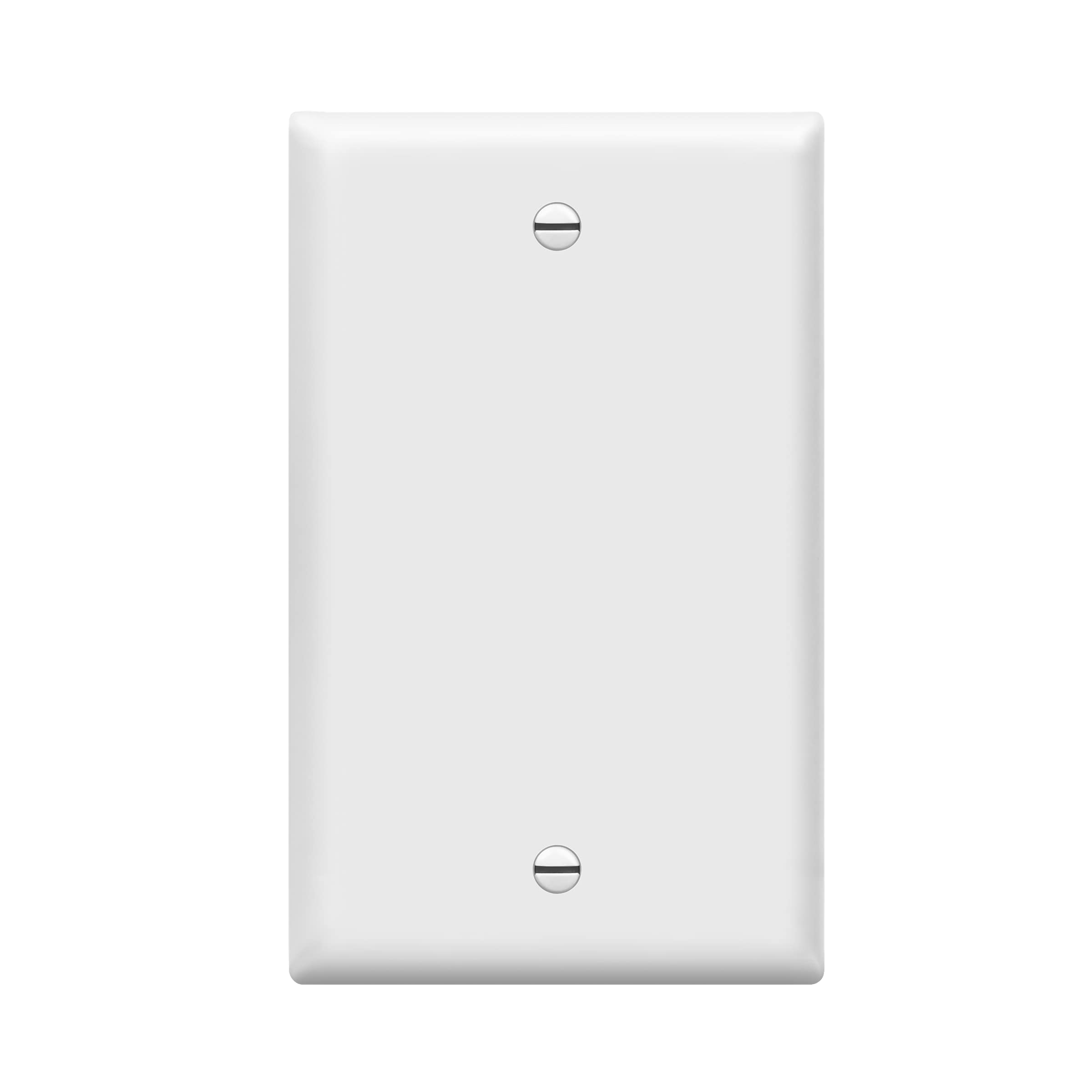ENERLITES (Standard Size, White) - Blank Cover Wall Plate, Size 1-Gang 11cm x 7cm , Polycarbonate Thermoplastic, 8801-W, White