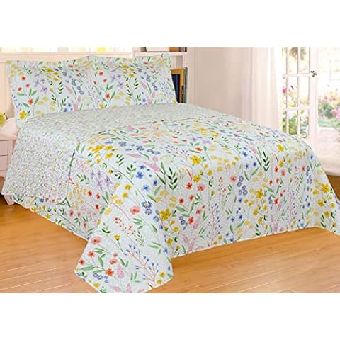 Colcha Bouti Reversible Estampada 100% Microfibra Extra Suave con Fundas de Cojín Cover