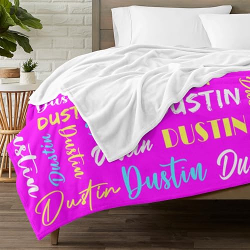 Personalized Blankets for Kids with Names Customized Blankets with Name for Adult Custom Blanket Gift for Birthday Christmas Valentines Day Gift