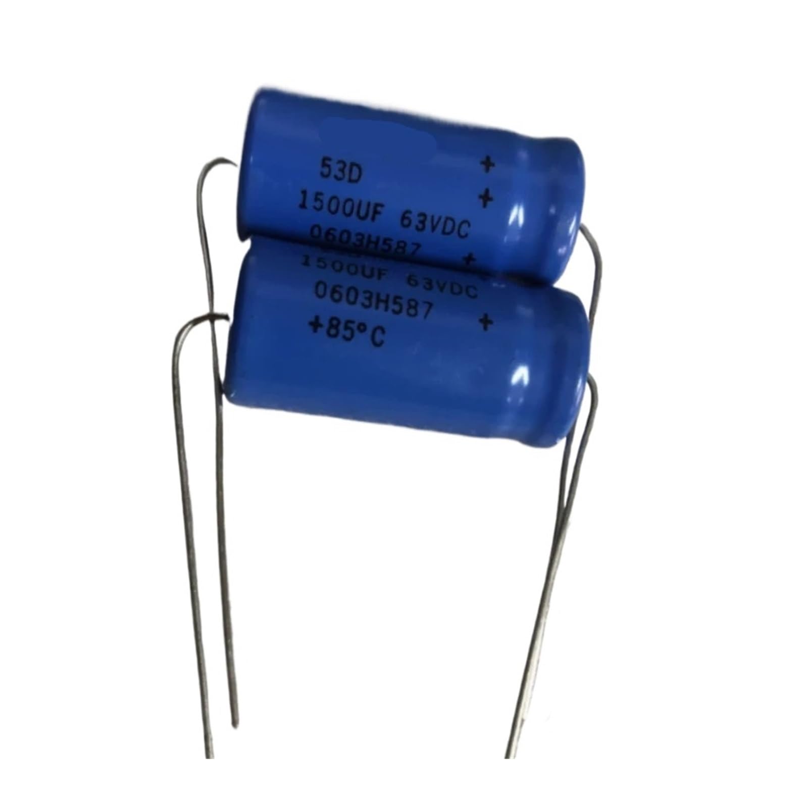 BALYDLUL 2pcs 53D 50uf 250V 1500UF 63V DC Audio filter electrolytic capacitor(50uf 250V)