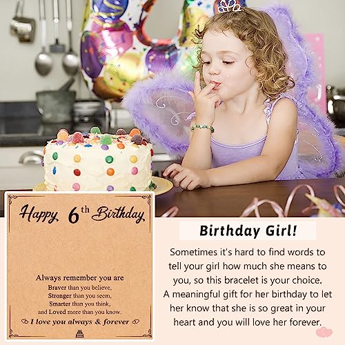 UPROMI 6th/7th/8th/9th/10th/11th/12th/13th/14th Birthday Gifts for Girls, Happy Birthday Bracelet2