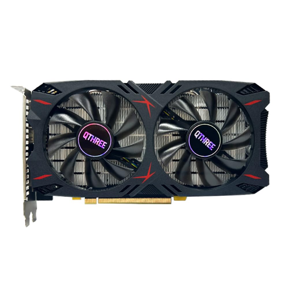QTHREE Tarjeta gráfica GTX 960 4 GB GDDR5, 128 bits, HDMI DVI DP, tarjeta gráfica de sobremesa para PC, PC GPU, PCI Express x16, DirectX 12, 6 pines conector de alimentación adicional