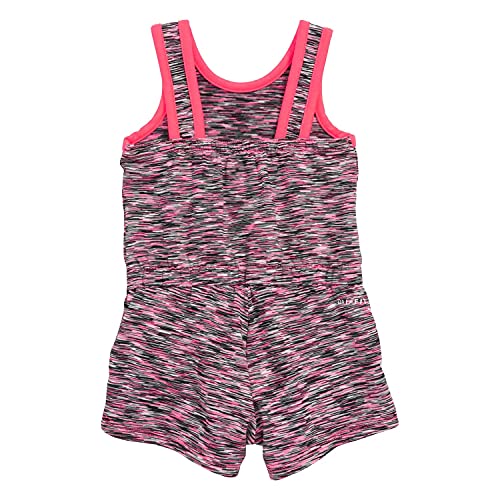Nike Littler Girls Heathered Sport Essentials Romper (Black(36E641-023)/Pink, 6) #TOP1
