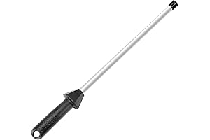 Total 3000-Grit Ceramic Honing Rod for Knives with Built-In Angle Guides