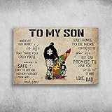 Photo Gallery signchat targa in metallo con scritta in inglese "dad and son awareness to my son wherever your journey in life may take you", idea regalo per la nuova casa, 20,3 x 30,5 cm Photo Gallery signchat targa in metallo con scritta in inglese "dad and son awareness to my son wherever your journey in life may take you", idea regalo per la nuova casa, 20,3 x 30,5 cm