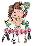 Webelkart Premium Wooden Key Holder for Home/Office Decor/Key Hanger for Wall Decor,Decorative Item for Home (Cute Krishna)