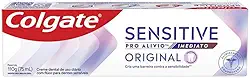 Colgate Creme Dental para Dentes Sensíveis Sensitive Pro Alivio, com flúor e Arginina para alívio imediato* da sensibilidade nos dentes, 110g