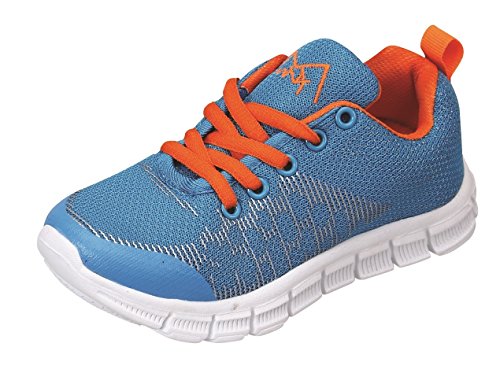 Benefit Wear M-AIR Ultra Lightweight, Kids Athletic Lace Sneakers for Boys & Girls (13, Dash Turquoise)