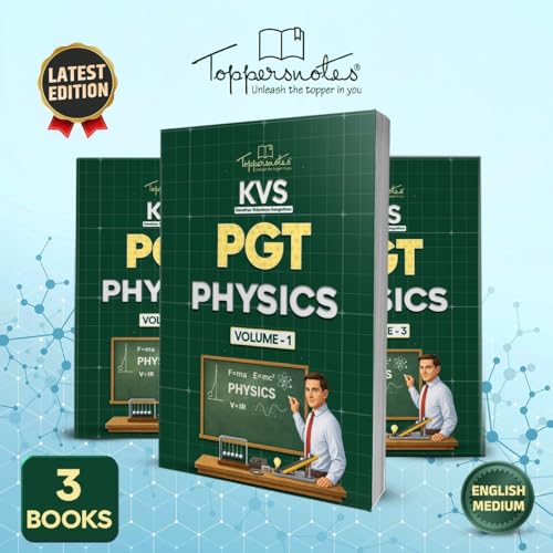 Image of KVS PGT Physics Preparation Study Material Notes, English Medium, Set of 3 Books, ToppersNotes Edition