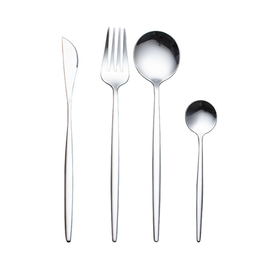 【4セット】カトラリー(スプーンx2,フォークx2,ナイフx1) 4セット】カトラリー(スプーンx2,フォークx2,ナイフx1)