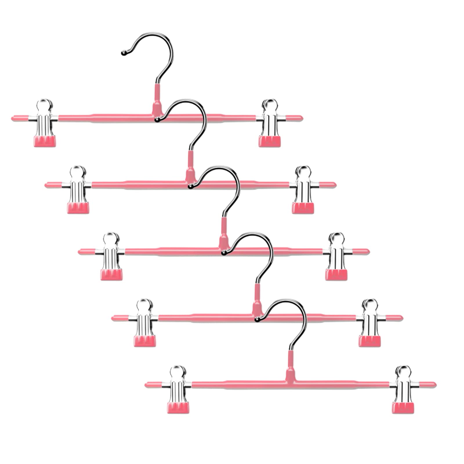 5pcs Trouser Hangers with Clips Multipurpose Hanging Rack Supplies for Sock Hat Dress Dormitory Organizer Supplies Trouser Hangers for Women