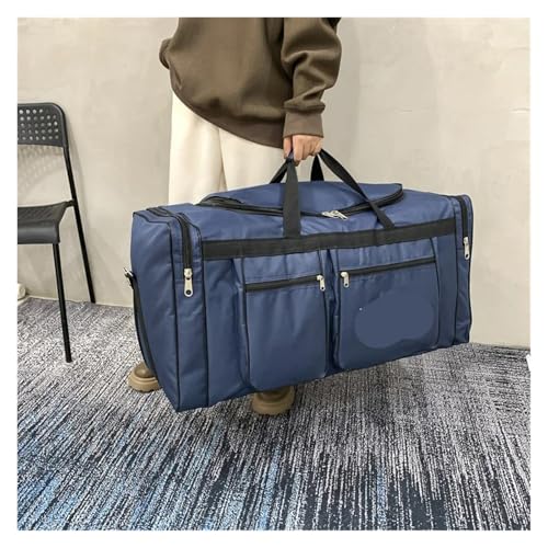 80L Travel Bag Foldable Large Capacity Waterproof Business Sports Handbag Wear-Resistant Portable Multifunction Duffel Bags(Black)4