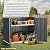 DWVO 35 Cu Ft Storage Shed with Unique X-Shaped Lockable Door, Outdoor Weatherproof Resin Shed Without Shelf for Waste Bins, Bicycles, Gardening & Lawn Equipment, Dark Gray