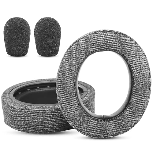 HS70 YunYiYi Upgrade Ear Pads Ear Cushion Replacement Compatible with Corsair HS70 HS50 HS60 Pro HS75 XB Headphones Thicker Fabric Earpad
